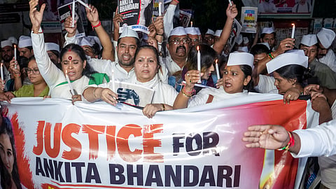 Candle march demanding justice for Ankita Bhandari in Delhi | PTI