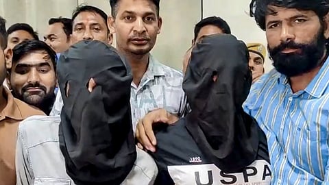 Superintendent of Police Tejaswini Gautam addresses a press conference after suspects were arrested in connection with firing on Tiger Shroff's car at Juhu | PTI