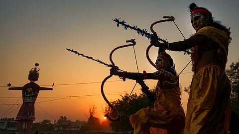 Thousands gather for festivities across both states and Chandigarh as leaders call for unity, righteousness and victory over evil