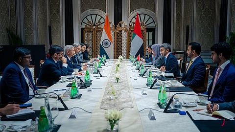 UAE foreign minister pledges closer cooperation in trade, defence, technology and education as bilateral commerce crosses USD 100 billion