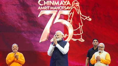 PM Narendra Modi recalls his meeting with Swami Chinmayananda at the Chinmaya Mission gathering | PTI