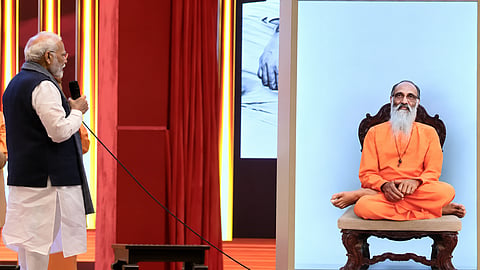 The interaction took place during the inauguration of the Chinmaya Amrit Mahotsav Global Sammelan in New Delhi | X