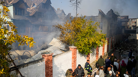 Prompt response by emergency services, police and residents prevents fire from spreading to nearby hospital; two trucks damaged in separate incident