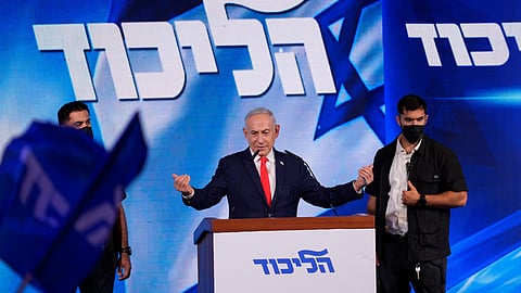 Netanyahu's bloc remained short of the 61-seat majority, while Arab-led parties were projected to secure a historic 19 seats