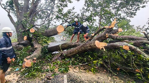 Floods affected over 1,000 villages, washed away a national highway stretch and disrupted rail services in neighbouring Andhra Pradesh