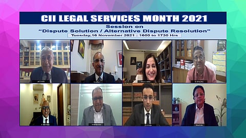 Dr. SB Mitra along with Dr. Ashok Sharma shared their views on a webinar-Dispute Solution / Alternative Dispute Resolution organised by CII.
