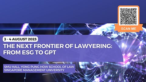 Singapore Academy of Law Conference -The Next Frontier Of Lawyering:
From ESG To GPT.