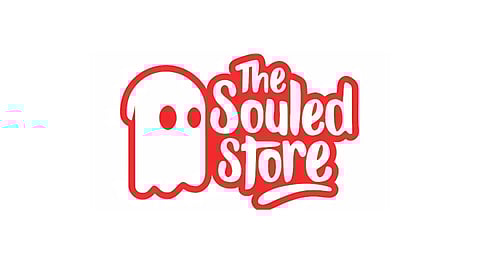 Logo of The Souled Store featuring a ghost icon with red and white text