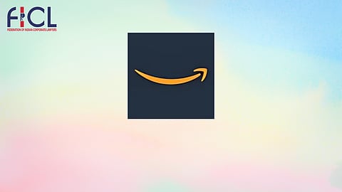 FICL logo and Amazon logo on a pastel gradient background