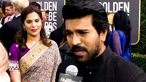 Ram Charan at Golden Globe Awards 2023 red carpet