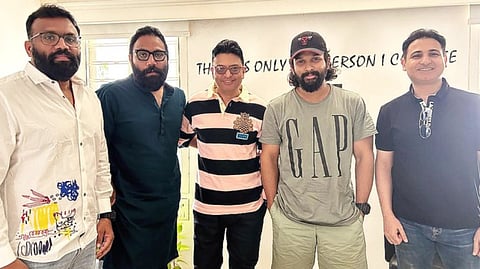 Allu Arjun, Sandeep Reddy Vanga with Bhushan Kumar