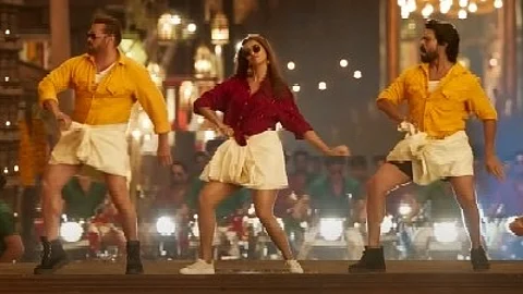 Salman Khan, Pooja Hegde and Ram Charan in Yentamma from Kisi Ka Bhai Kisi Ki Jaan