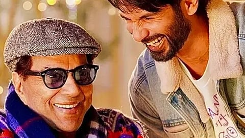 Shahid Kapoor and Dharmendra