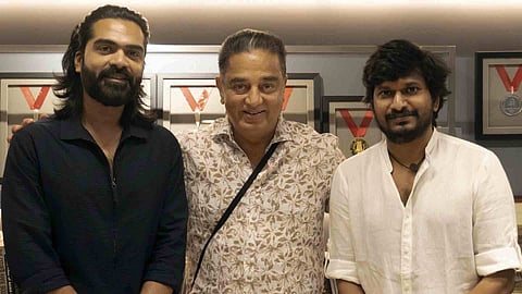 Silambarasan TR, Kamal Haasan and Desingh Periyasamy