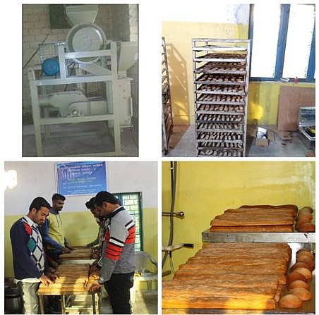 Millet De-Huller and glimpses of the value-added products at the millet de-hulling facility by CTD/SESS, Core Group, SEED, DST.