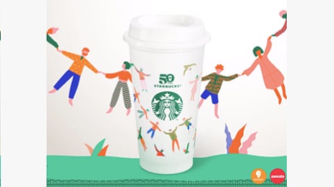 On October 2, Starbucks customers across the country will receive a limited-edition reusable cup on the purchase of any handcrafted beverage