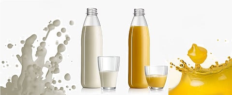 Returnable PET containers passed the test, showing suitability for juices and dairy products in the cold chain.