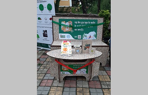 Used Tetra Pak cartons turned into furniture!