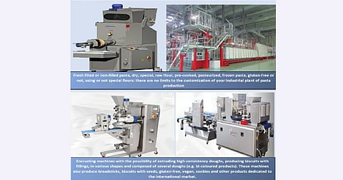 Pasta machines and encrusting machines 