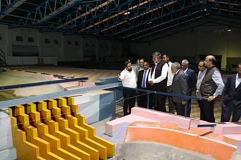 Prahlad Singh Patel visits Satara Mega Food Park & National Water Academy in Pune
