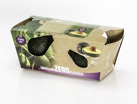 Westfalia's new zero plastic packaging - environmentally and consumer friendly packaging for avocados.