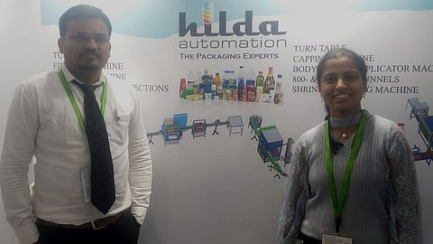 Catherine Anthony, project head and Akash Chakkar, senior sales manager, Hilda Automation at IIDE 2022