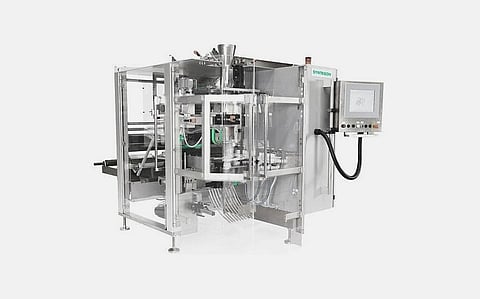 The SVE 2520 AR bagger is designed to package products at high speeds, with an output of up to 200 bags per minute.