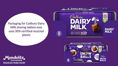 Mondelēz International launches Cadbury Dairy Milk packaging in UK&I using certified recycled plastic