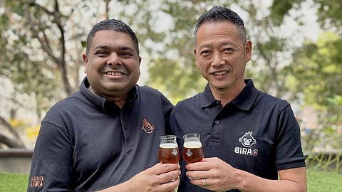 (L-R) Ankur Jain, chief executive officer, and founder - 9 Beverages & Hiromasa Honda, managing director, Kirin Holdings Singapore