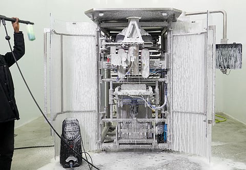 Weighpack high pressure washdown vertical bagging machine gives sanitary conscious customers what they need most