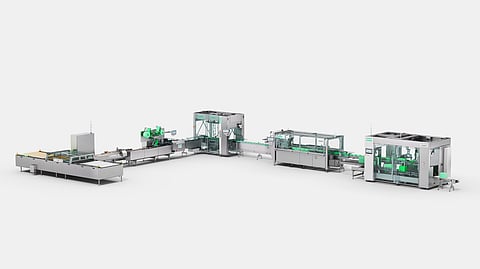 At interpack, Syntegon will present a comprehensive system for handling and packaging layered cakes and other baked goods – from distribution to sustainable primary packaging and case packaging.