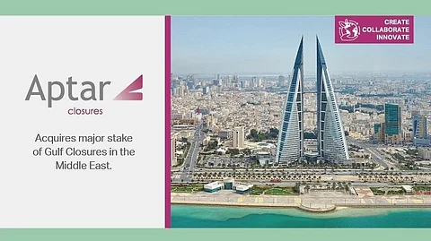 Aptar closures acquires majority stake of Gulf Closures, adding manufacturing capabilities in the Middle East