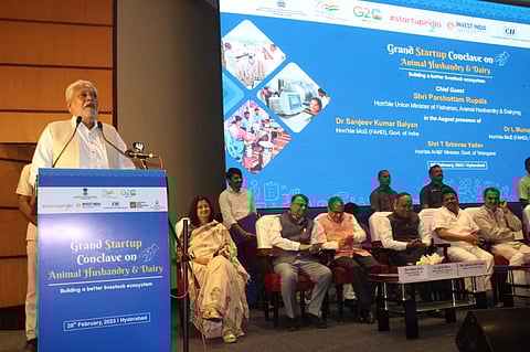 Union minister Parshottam Rupala inaugurated the grand start-up conclave on animal husbandry and dairy in Hyderabad