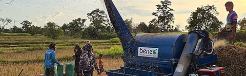 Beneo provides local rice farmers in Laos with farm machinery
