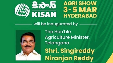 Telangana Agriculture minister Singireddy Niranjan Reddy to inaugurate Agri show KISAN at Hyderabad