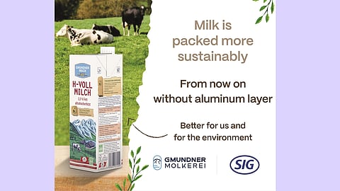 Gmundner Dairy in Austria to offer SIG aseptic carton packs without
aluminum layer