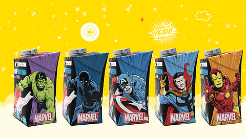 Tetra Stelo Aseptic cartons, Marvel design