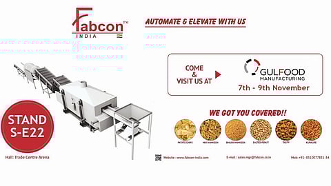 Fabcon India gears up to showcase innovative solutions at Gulfood Manufacturing 2023