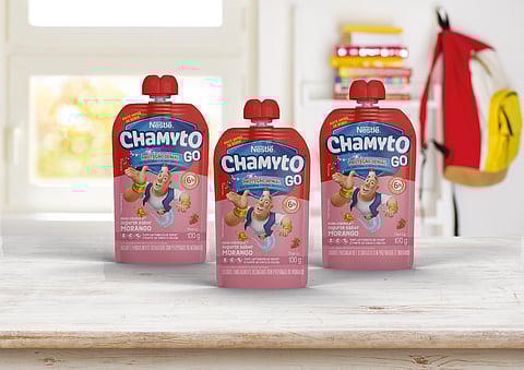 Chamyto brand yogurt is the first product from DPA Brasil to be available in spouted pouch packaging from SIG