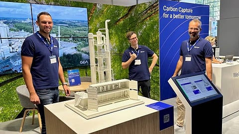 GEA experts will be showing an exhibit of a Carbon Capture plant "GEA CEBO for 50t /day CO₂ capture capacity" at the Carbon Capture Technology Expo on October 23 and 24, 2024 at the Hamburg Messe.