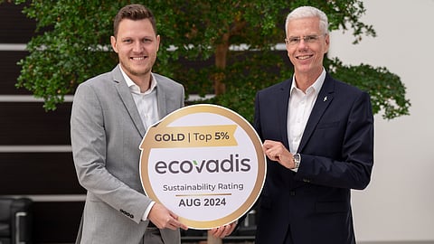 Krones CEO Christoph Klenk with Peter Steger, Head of Corporate Sustainability (from right)