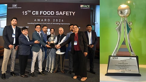 Cargill Kandla plant team at the CII Award for Food Safety 2024, New Delhi