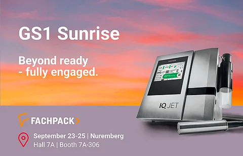 LEIBINGER presents future-proof
coding technologies at FACHPACK
and advises visitors on GS1 Sunrise
and 2D code printing.