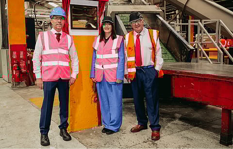 Left to Right: Gerald Rebitzer, Vice President Sustainability Operations & Advocacy at Amcor; Linsey Farnsworth, Labour MP for Amber Valley; Michael Baxter, Sustainability Director at Amcor
