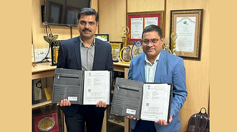 L to R - Nandakumar Kalathil, Country General Manager, Agilent India with Dr. Kaushik Banerjee, Director of ICAR-NRCG at the MoU signing ceremony aimed at strengthening India’s food safety infrastructure.