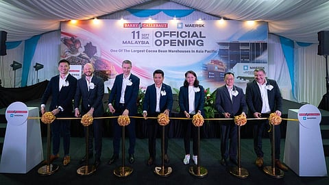 Barry Callebaut and Maersk celebrate the official opening of their Built-To-Suit cocoa bean warehouse in Pasir Gudang, Malaysia, one of the largest cocoa bean warehouses in Asia Pacific