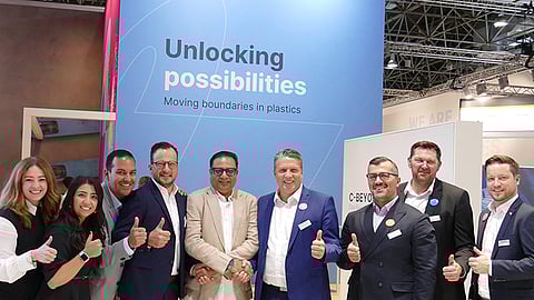 Indroneel Goho, President & CEO of Magpet Polymers Pvt Ltd, and Markus Parzer, President Performance Materials Division, Coperion, celebrate the contract signature with the Herbold Meckesheim and Coperion team at K 2025.