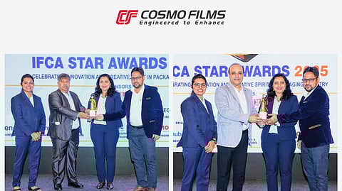 Cosmo Films honored with IFCA Star Award for excellence in packaging innovation