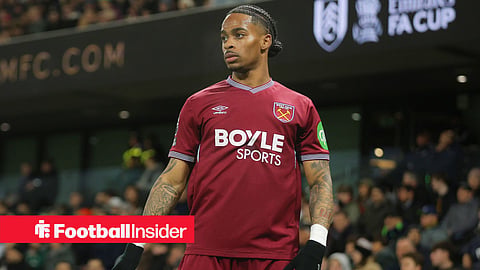 West Ham forward Crysencio Summerville in action for the Hammers at Fulham.
