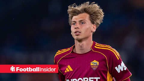 Roma defender Jan Ziolkowski in action looking left with mouth open
